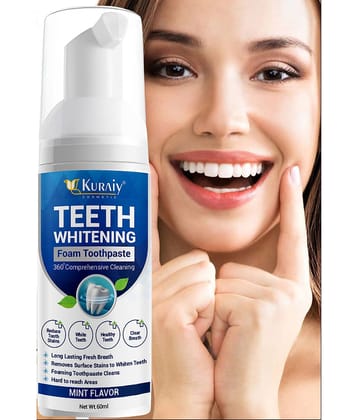 KURAIY Teeth Whitening Oral Hygiene Breath Toothpaste Foam 60ML