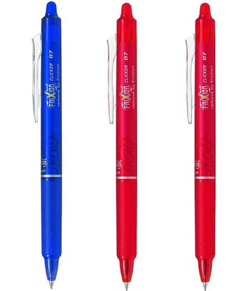PILOT Frixion (Blue/Red - Pack of 3) Roller Ball Pen
