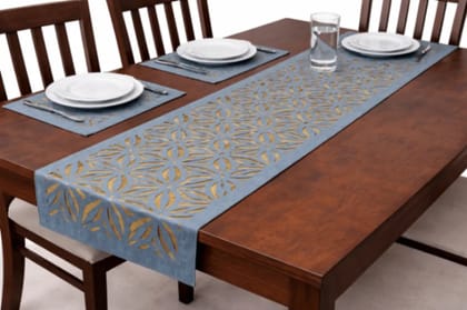 Handmade Cotton Table Runner and Mat Set of 6