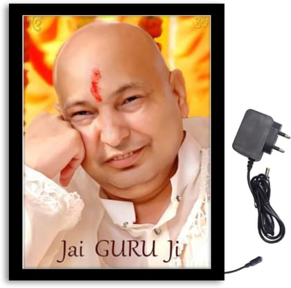 NOKKES Jai Guru Ji Bade Guru ji Sawroop Guru Ji Light Photo Frame 8X10 inch Led Light photo Frame With Light Adaptor Led Light Photo Frame Black Color Photo Frame_AQW245 NOKKES Jai Guru Ji Bade Guru ji Sawroop Guru Ji Light Photo Frame 8X10 inch Led Light photo Frame With Light Adaptor Led Light Photo Frame Black Color Photo Frame_AQW245