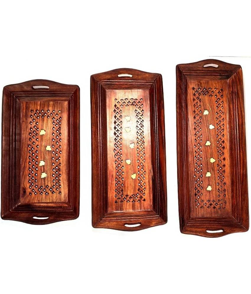 TFS - Brown Serving Tray ( Pack of 3 )