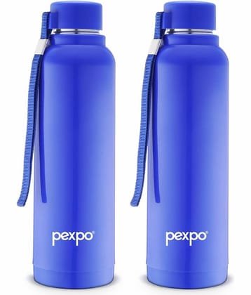 Pexpo - STEREO 900 PUF INSULATED STAINLESS STEEL BOTTLE Red Water Bottle 700 ml mL ( Set of 2 )