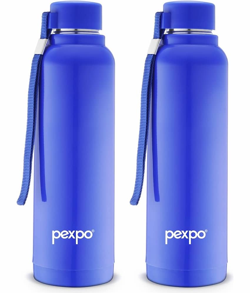 Pexpo - STEREO 900 PUF INSULATED STAINLESS STEEL BOTTLE Red Water Bottle 700 ml mL ( Set of 2 )