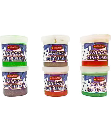 RABBIT'S Galaxy Mud Slime Pack of 6|Play Slime Set|Putty Toy|Jelly Slime| Best Slime for Kids|Play Slime for Kids|Slime kit for Kids Boys Girls|Slime Party Set|Colorful Slime for Kids|Slime for Kids|Slime|Recommended age 3+|