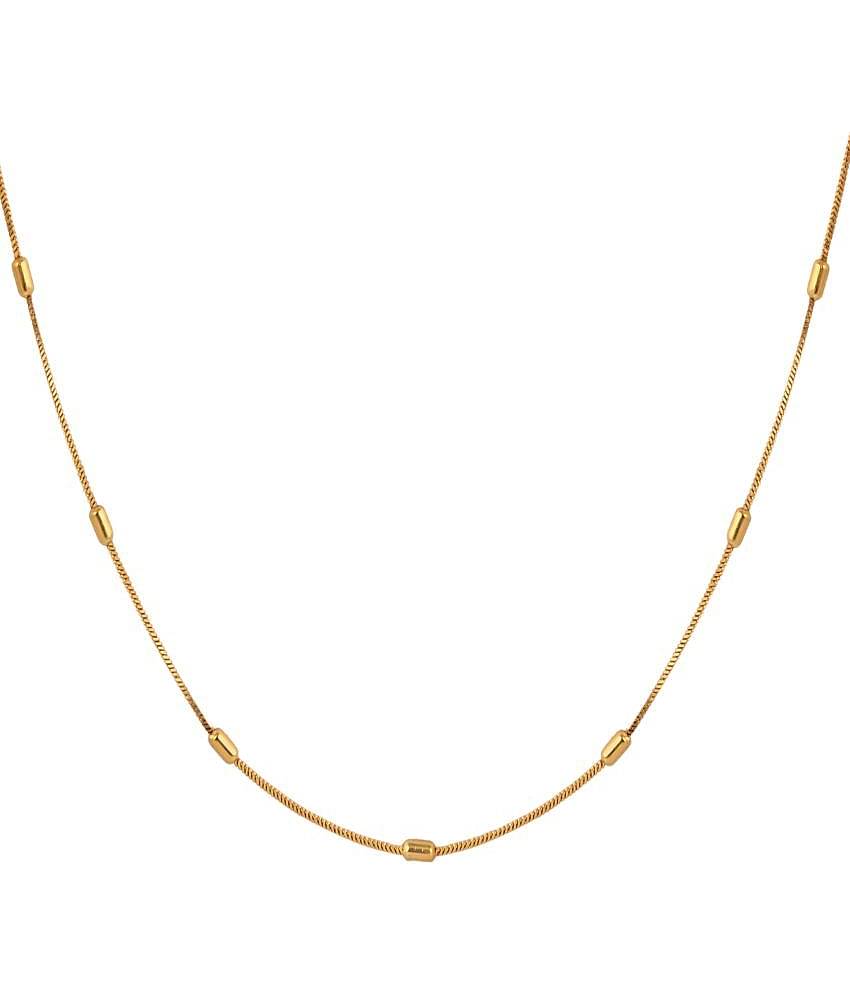 FASHION FRILL Gold Plated Chain ( Set of 1 )