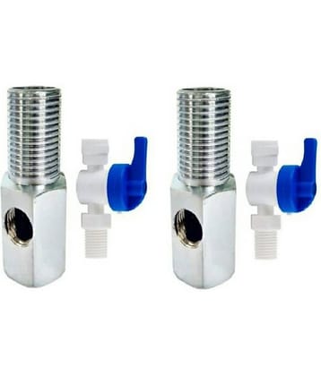 RO Inlet Valve 1/4" (PVC) + 1/2" Nipple ( Brass ) 2 Pcs. set suited for all type of Domestic RO UV Water Purifier