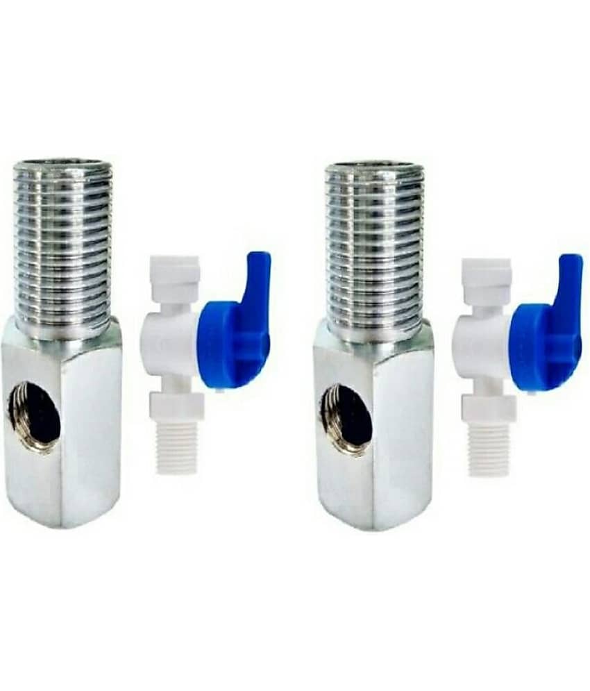 RO Inlet Valve 1/4" (PVC) + 1/2" Nipple ( Brass ) 2 Pcs. set suited for all type of Domestic RO UV Water Purifier