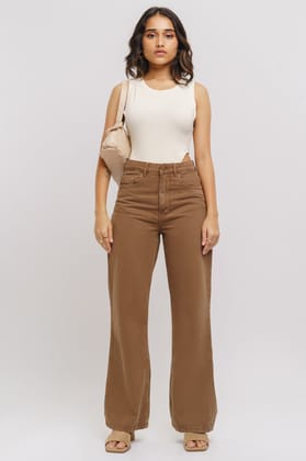 Brown Women's Wide Jeans 26