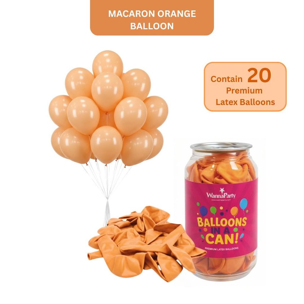 Macaron Pastel Orange Premium Latex Balloons 10" - 20PC - Party and Festive Needs | Buy online on ZillyBuy