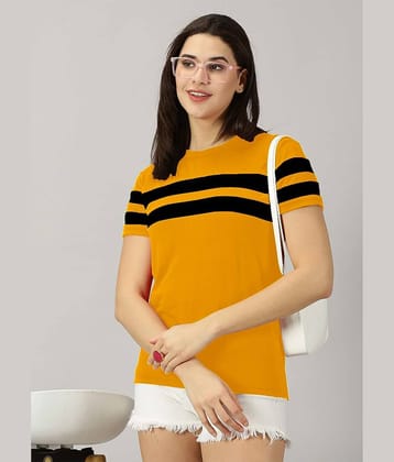 AUSK Women Cotton Blend Colorblock Regular Fit Round Neck T-Shirt ( Grey )