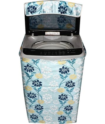 E-Retailer Single Polyester Blue Washing Machine Cover for Universal 7 kg Top Load