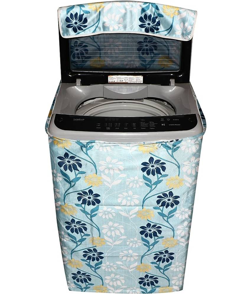 E-Retailer Single Polyester Blue Washing Machine Cover for Universal 7 kg Top Load