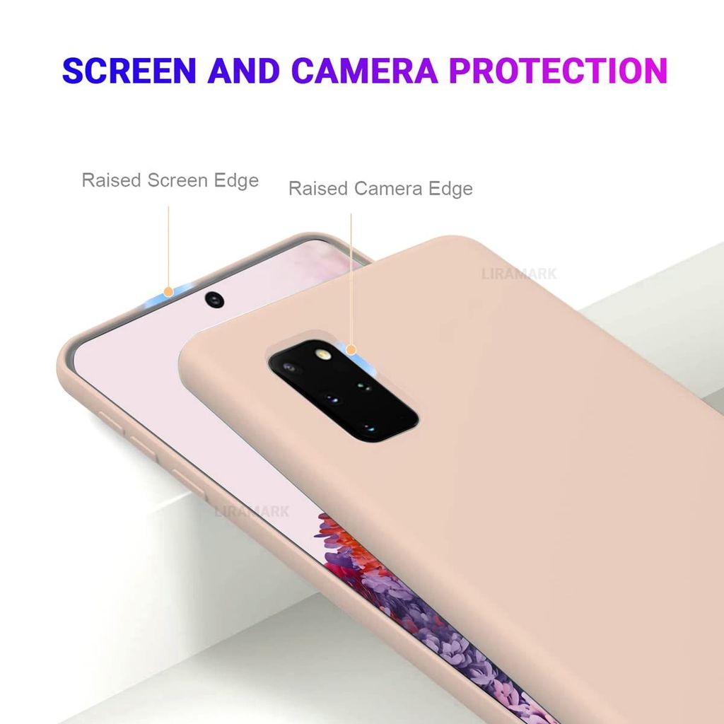 LIRAMARK Liquid Silicone Soft Back Cover Case for Samsung Galaxy S20 Plus / S20 Plus 5G