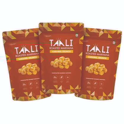 Taali Roasted Makhana With Caramel Crunch, 75 gm Each - Pack of 3