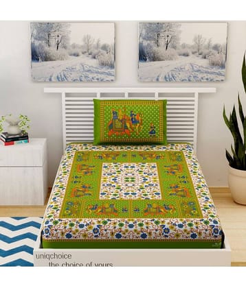 Uniqchoice Cotton Single Bedsheet ( Yellow )