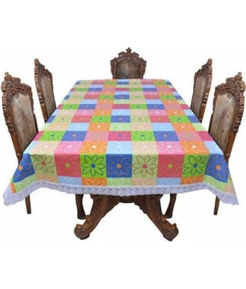 Printed PVC 6 Seater Rectangle Table Cover ( 228 x 152 ) cm Pack of 1 Multicolor