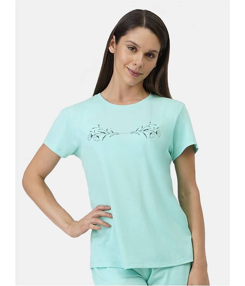 Amante Poly Cotton Night T-Shirt - Blue