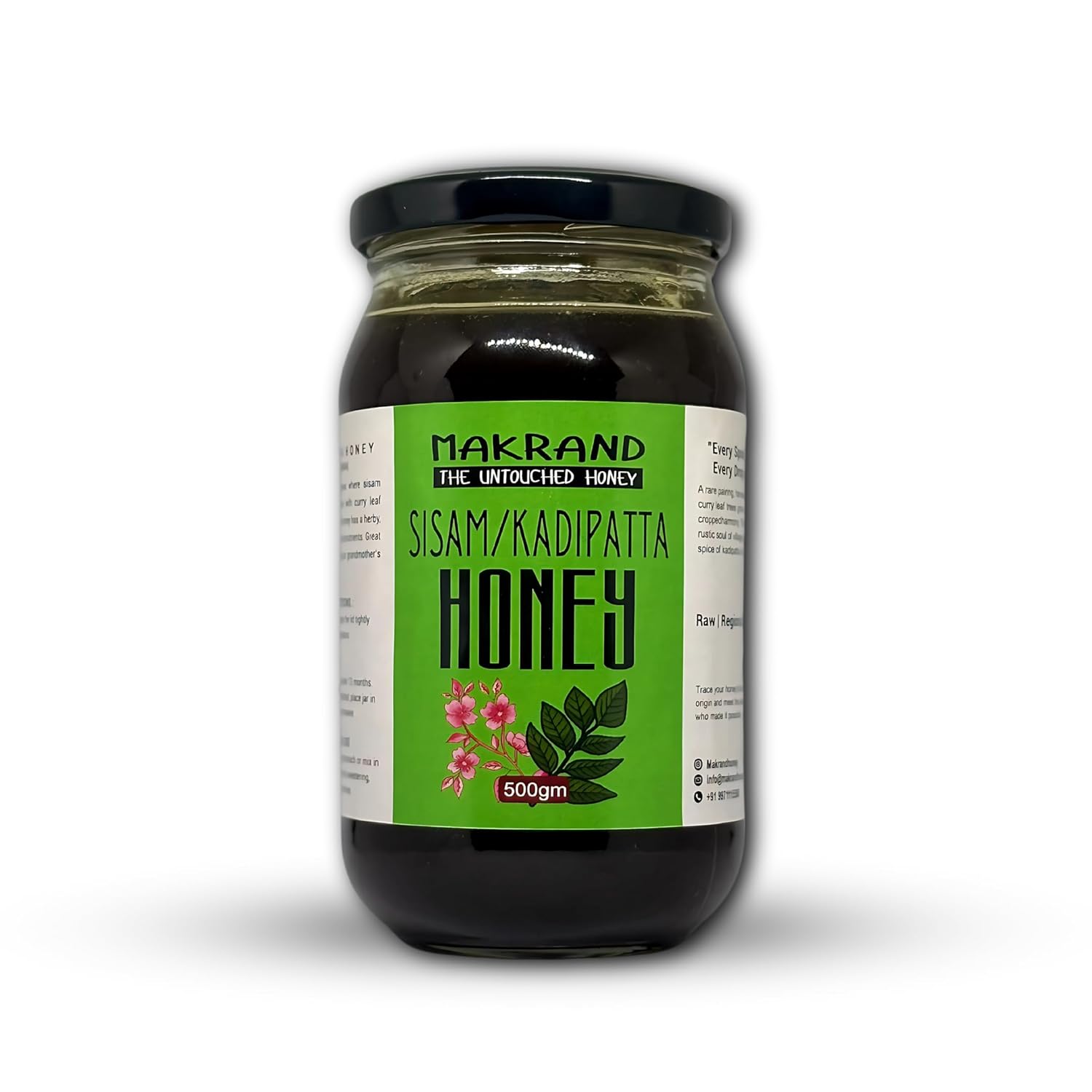 Makrand Organic Honey Sisam Kadipatta – 100% Pure, Raw, Unfiltered, & Natural – Sustainably Sourced from Healthy Bee Colonies for Maximum Flavor & Health Benefits 500gm