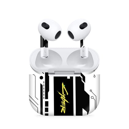 Airpods 3 Cyber White Skin (only cover/केवल कवर) Airpods 3 Cyber White Skin