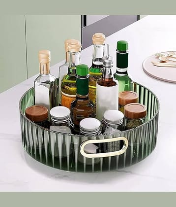 Multi-Purpose 360° Rotating Organizer Tray, Space-Saving Kitchen & Pantry Storage, Fruit Organization Rotating Tray, Easy-Access Turntable for Spices, Storage & More, Makeup Organizer, Spinning Skincare Cosmetic Organizer Tray, Kitchen Organizer