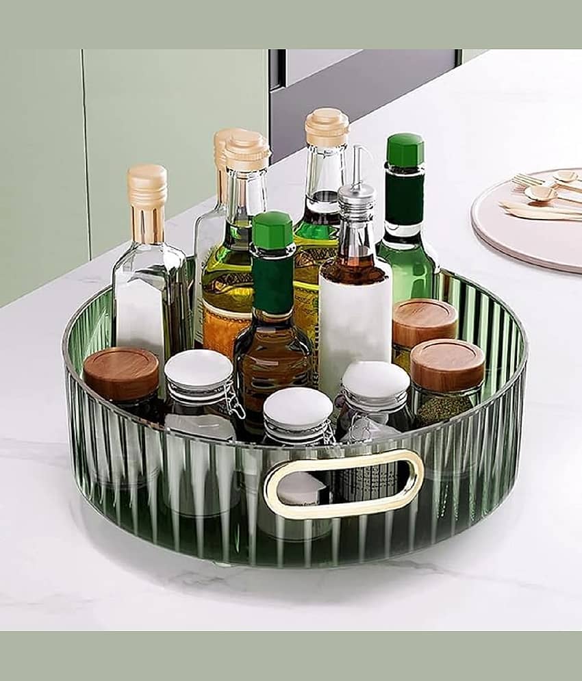 Multi-Purpose 360° Rotating Organizer Tray, Space-Saving Kitchen & Pantry Storage, Fruit Organization Rotating Tray, Easy-Access Turntable for Spices, Storage & More, Makeup Organizer, Spinning Skincare Cosmetic Organizer Tray, Kitchen Organizer