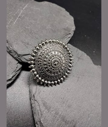 PUJVI Silver Rings ( Pack of 1 )