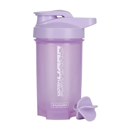 Nutrigize Protein Shaker Bottle 500ml-Purple (Work Hard Quote)