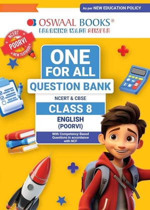 Oswaal One For All Question Bank NCERT & CBSE Class-8 English Poorvi, New Edition 2025 [Paperback] Oswaal Books And learning private limited