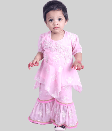 Kidzee Kingdom Girls Cotton Suit Sets ( Pack of 1 , Pink )