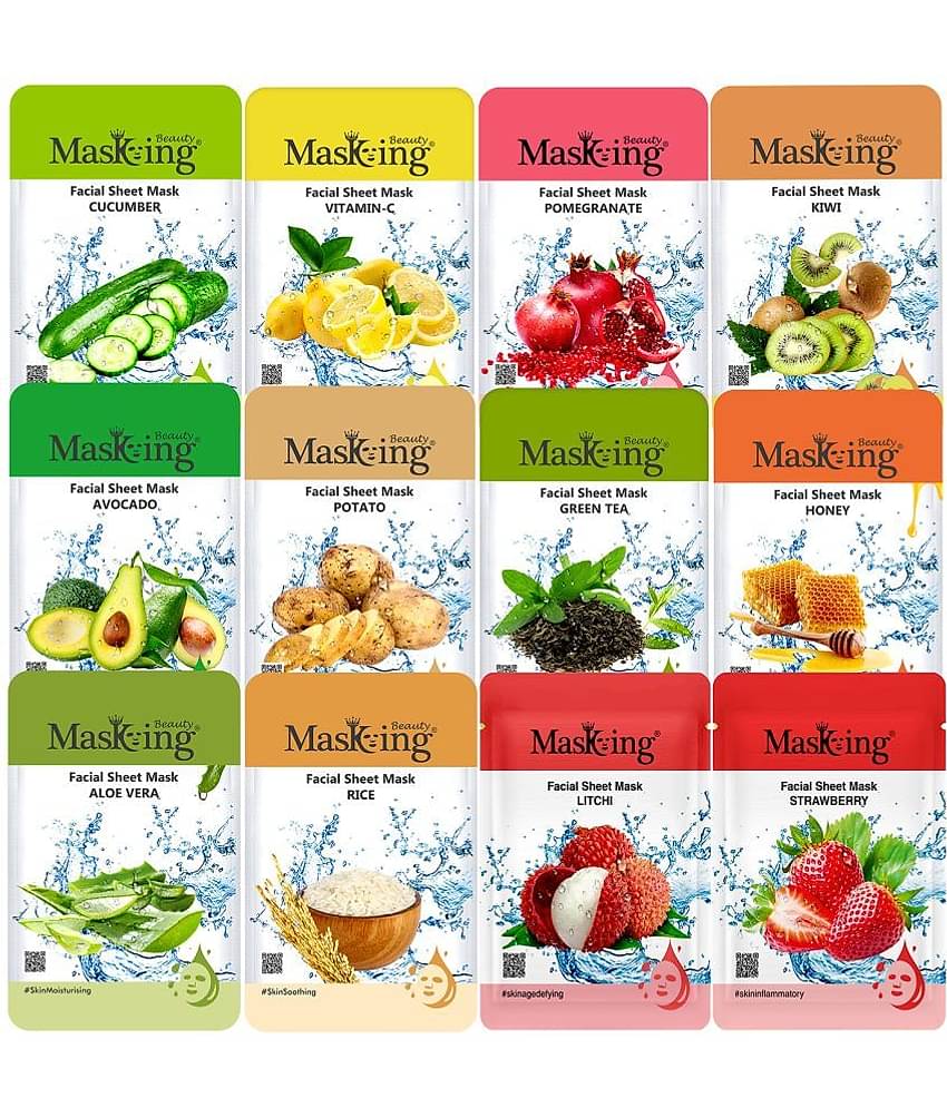 Masking - Fairness Sheet Mask for All Skin Type (Pack of 12)