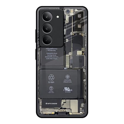 Skeleton Inside Glass Case for Realme 14x 5G