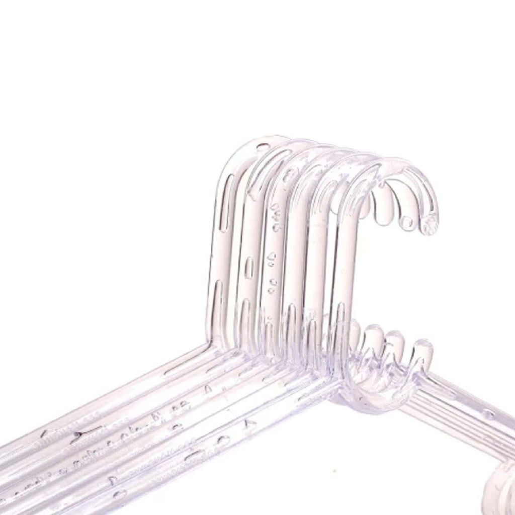 Market99 Plastic Transparent Hangers - Set of 10