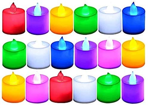 LED Tea Light Candles Yellow Box of 12 for Diwali Christmas Home Decoration Candle Light Dinner Real