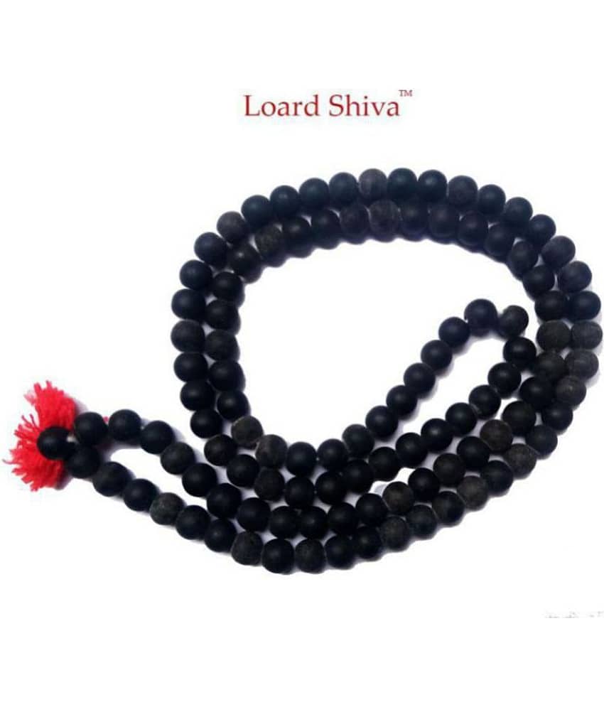Lord Shiva Shaligram Mala , Unique and Rare Collection, 8mm For Both Porpose One can Wear or for Worshipping(108 Shaligram Stones), 100 % Original and Very rare By "Make In India-Loard shiva-Tanisha Retails Pvt Ltd"