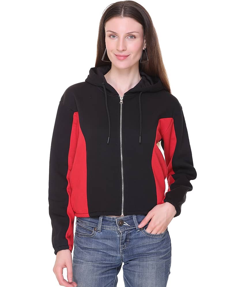 RF RAVES Fleece Black Hooded Sweatshirt