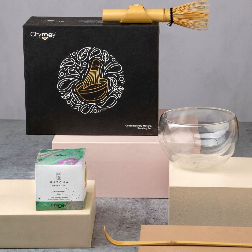Contemporary Matcha Brewing Set - Bamboo Whisk