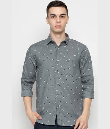 MODERNITY Cotton Blend Regular Fit Printed Full Sleeves Men's Casual Shirt - Grey ( Pack of 1 )