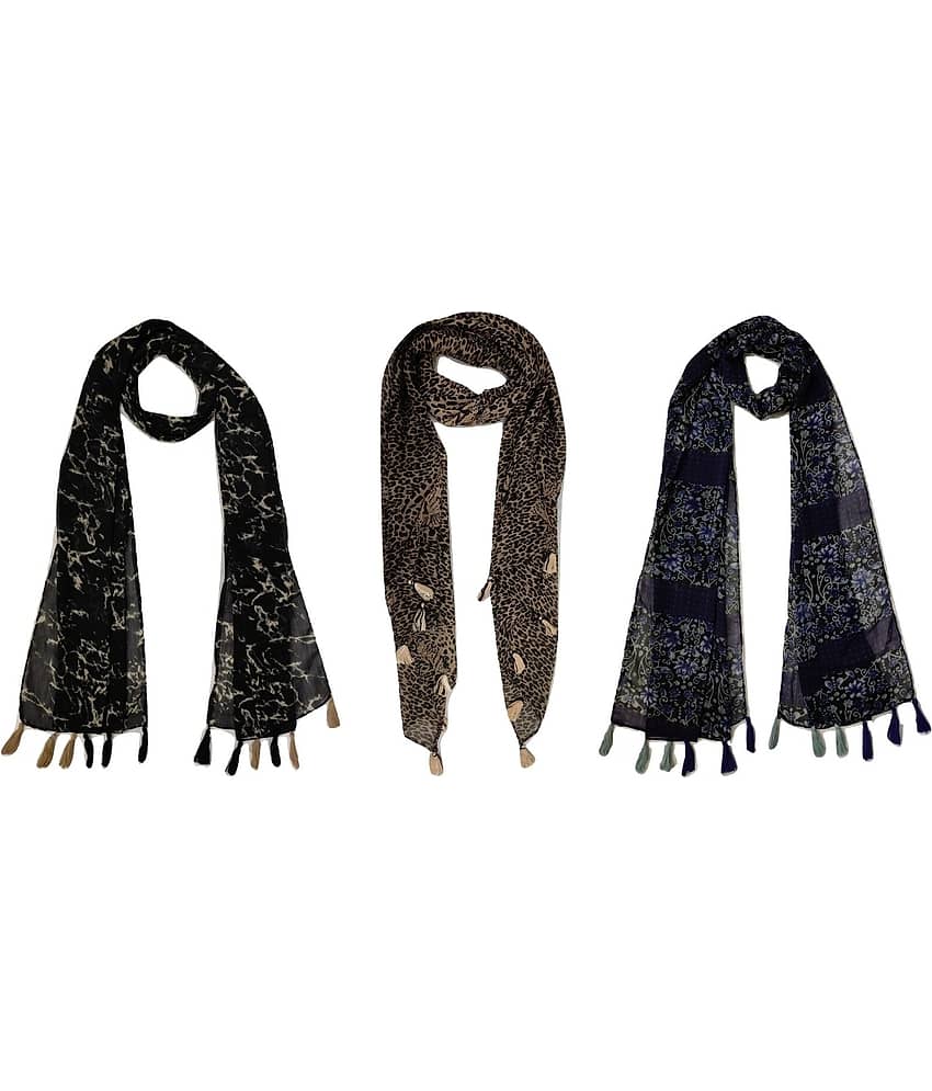 stolevilla Multi Printed Poly Cotton Yarn Stoles