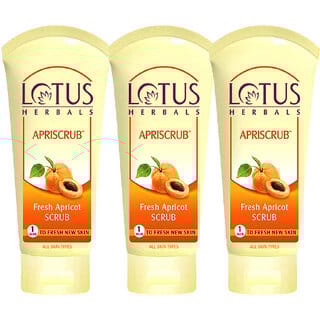 Lotus Herbals Apriscrub Fresh Apricot Scrub  Natural Exfoliating Face Scrub  Chemical Free 180G  (Pack Of 3)