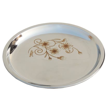 Stainless Steel China Plate Quarter Size Dinner Plate (SMAS079 A)