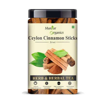 ManHar Organics Ceylon Cinnamon Sticks Jar 220gm | Authentic Sri Lankan Dalchini | 100% Pure & Natural | Sweet Aroma | Edible Grade ManHar Organics Ceylon Cinnamon Sticks Jar 220gm | Authentic Sri Lankan Dalchini | 100% Pure & Natural | Sweet Aroma | Edible Grade