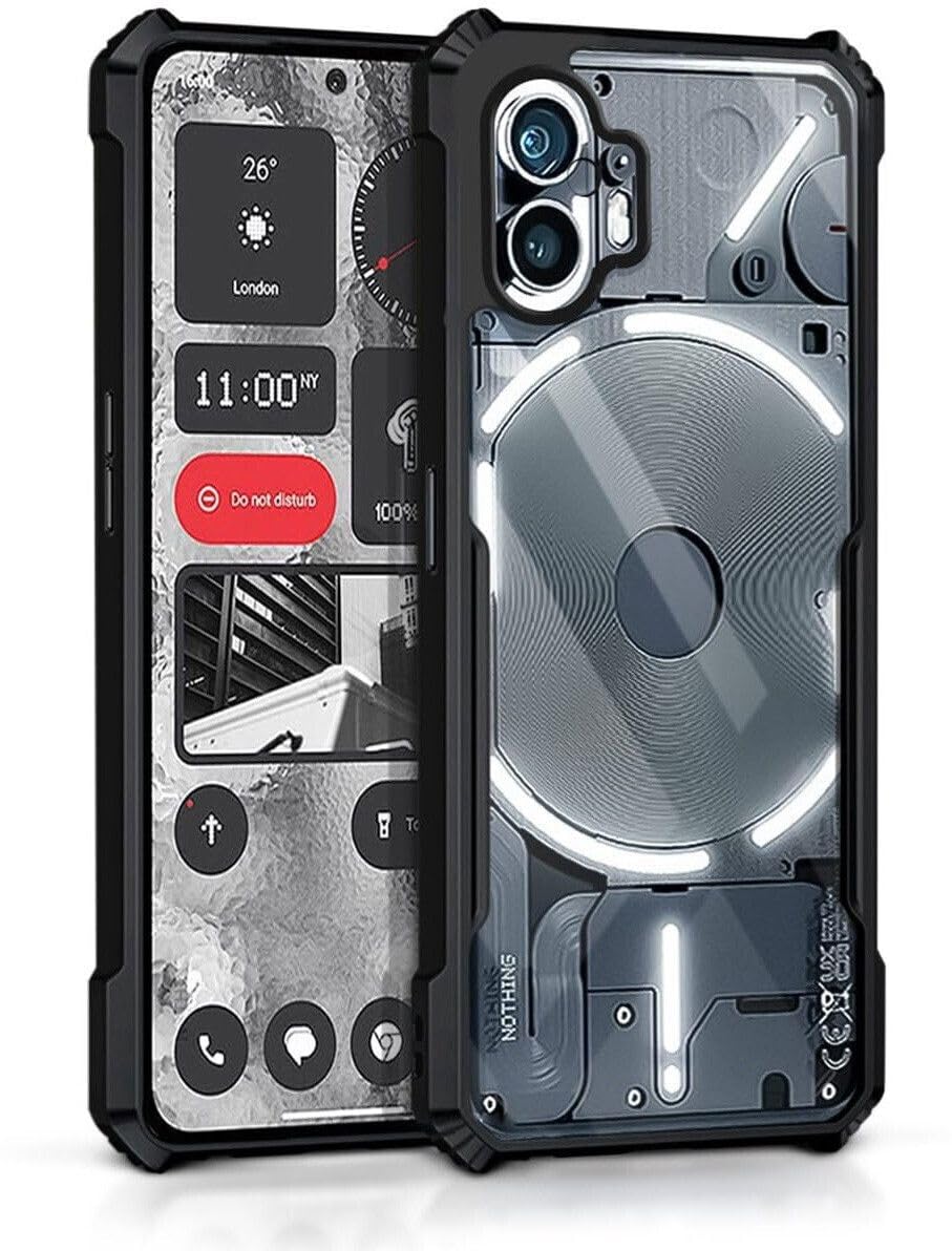 PLUGTECH Slim Shockproof Case | Matte Black Soft | Drop Protection | Precise Cutouts | Premium Mobile Cover for CMF by Nothing Phone 1