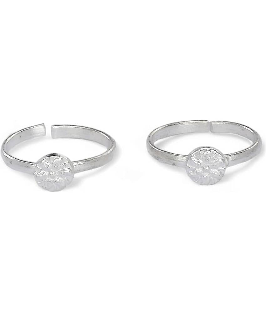 AanyaCentric Silver Toe Rings ( Pack of 1 )