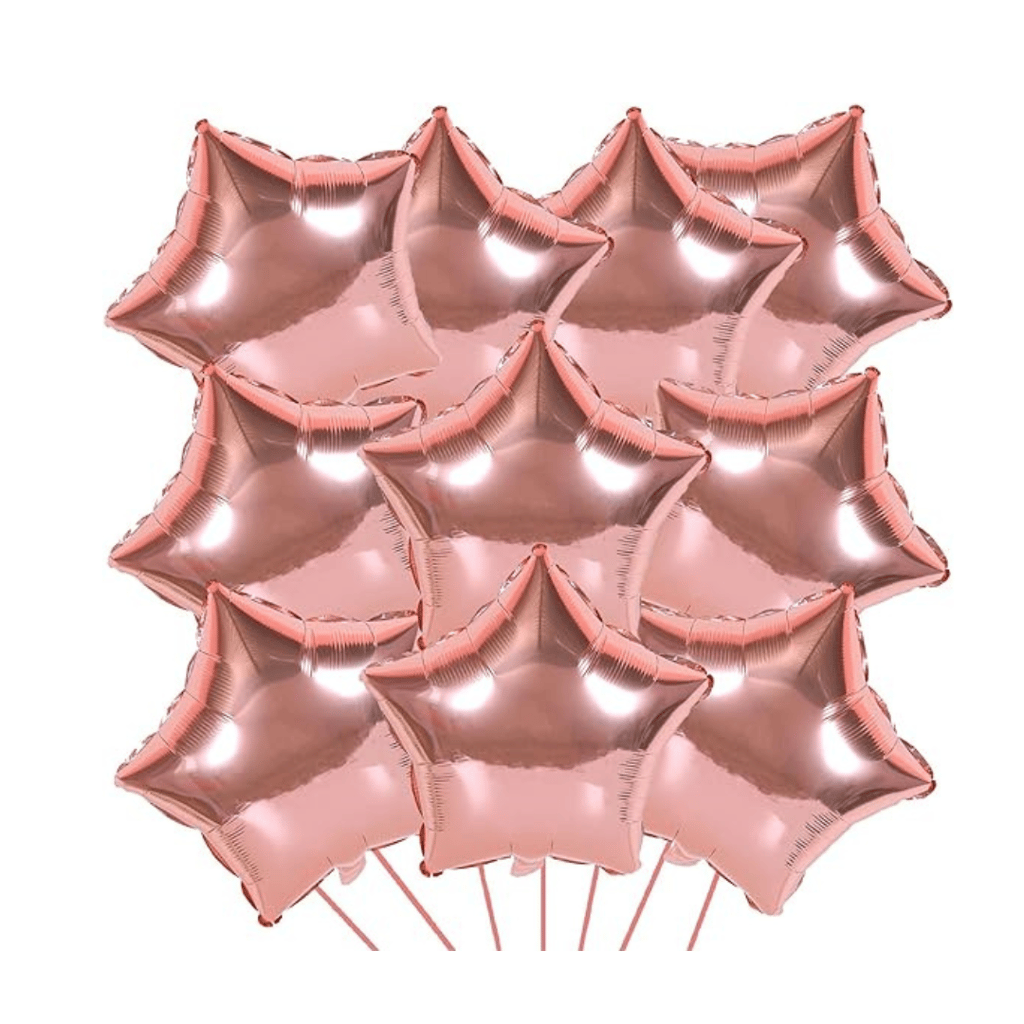 Rose Gold Star Shaped Balloon 18? - Set of 4PC - Party and Festive Needs | Buy online on ZillyBuy