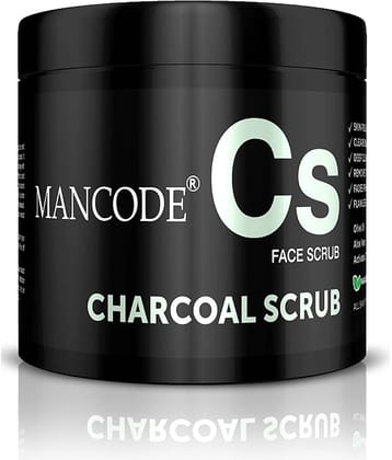 Mancode Activated Charcoal Facial Scrub Exfoliator 100 g