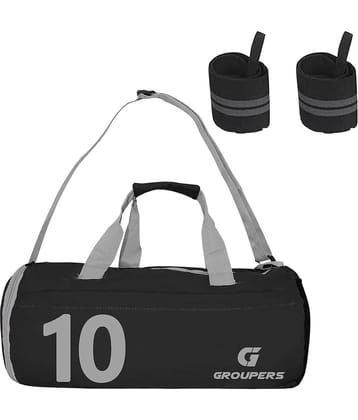 GROUPERS Polyester BLACK 25 Ltrs Gym Bag