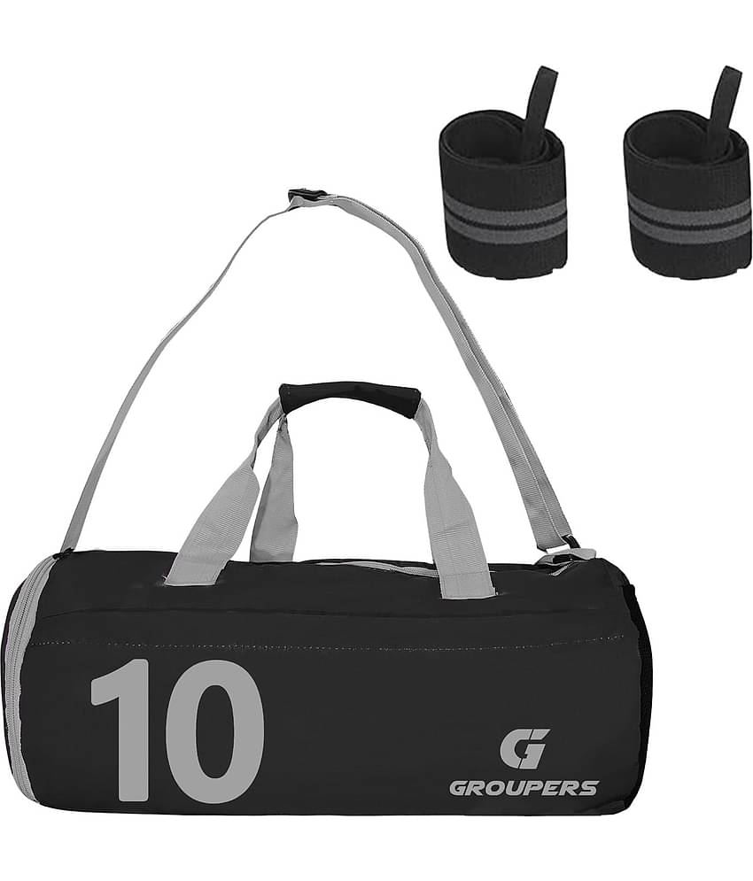 GROUPERS Polyester BLACK 25 Ltrs Gym Bag