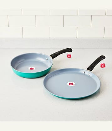 LAZYWINDOW Non Stick Iron Cookware Sets Fry Pan & Dosa Tawa