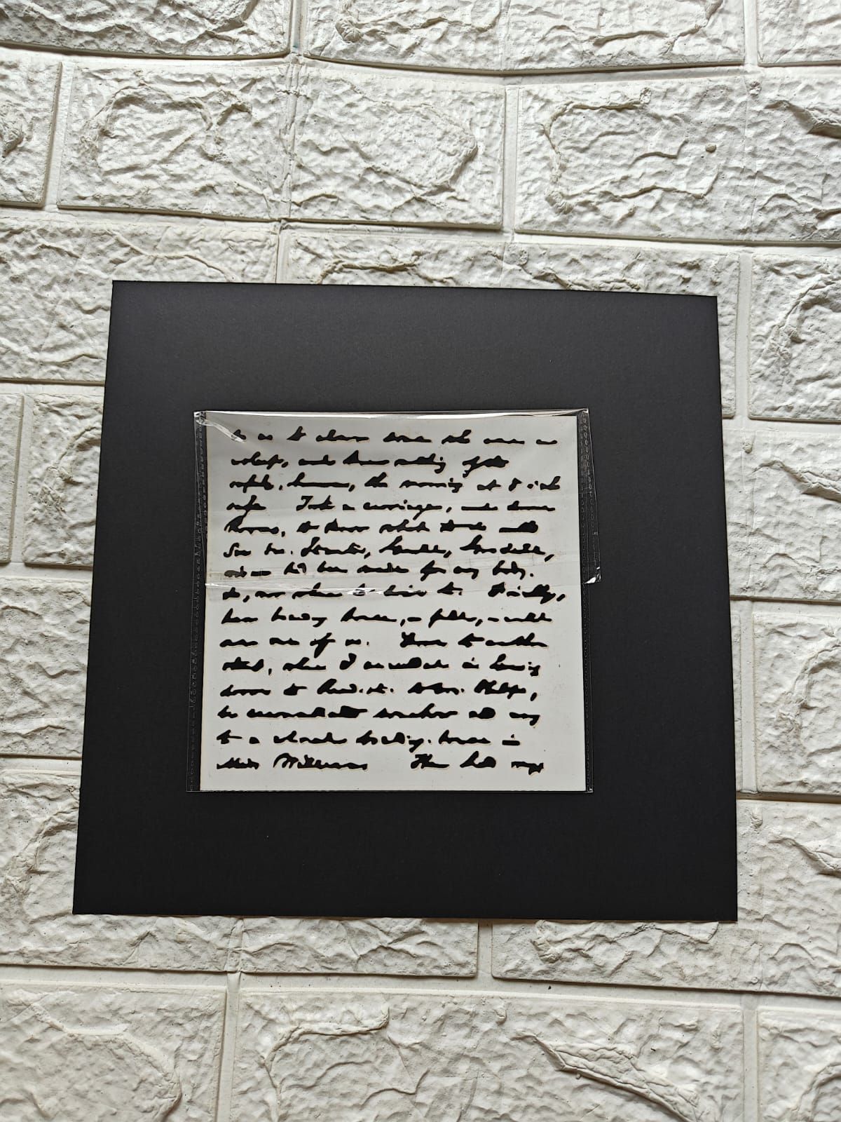 Small script stencil 15cm*15cm