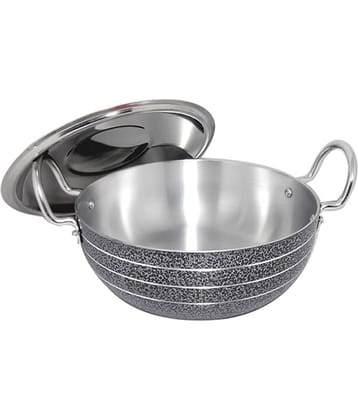 bartan hub With Lid Enamle Shallow Kadhai 1000 mL